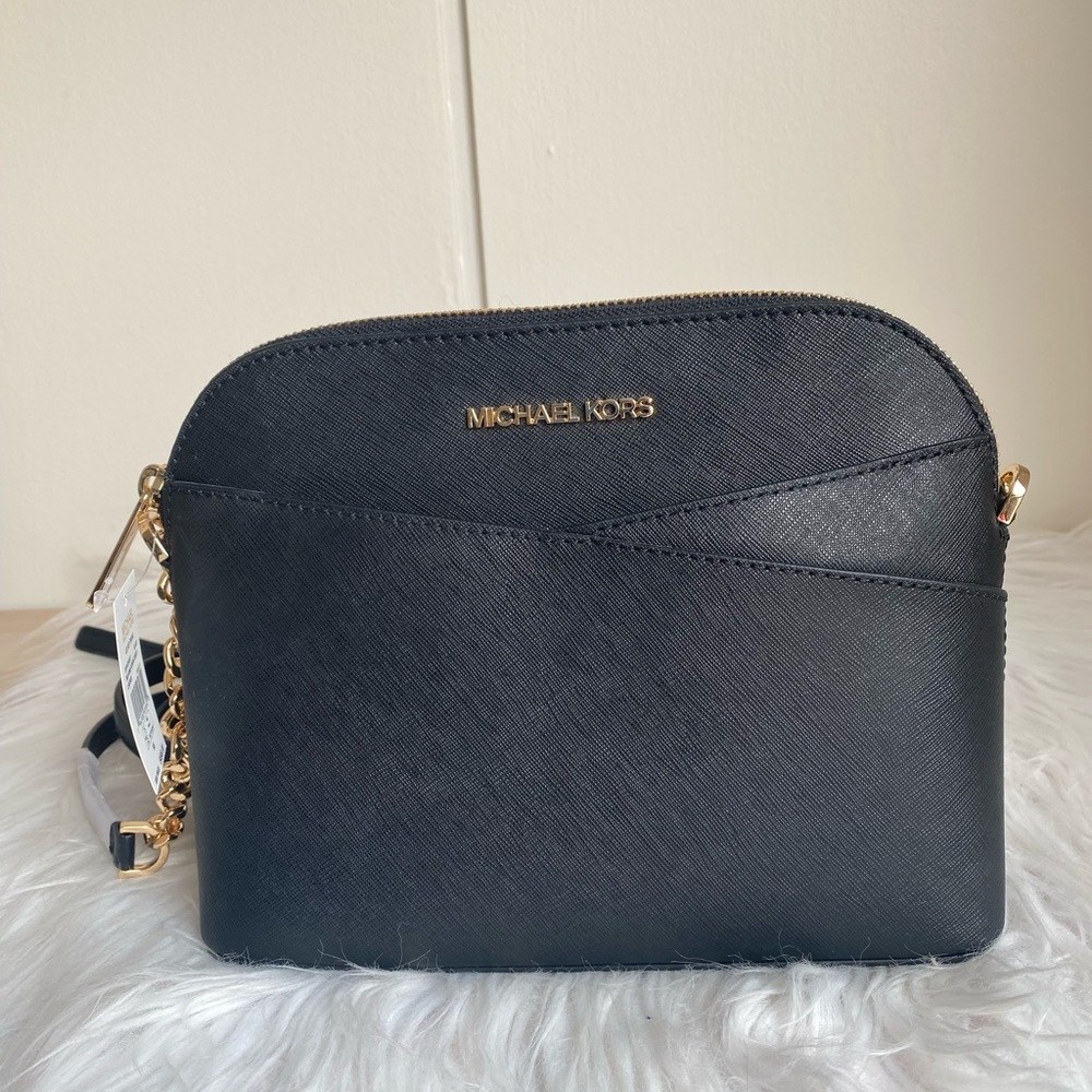 Michael Kors Jet Set Travel Medium Logo Dome Crossbody Bag